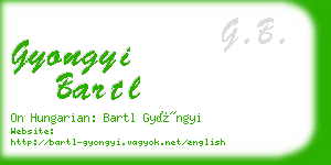 gyongyi bartl business card